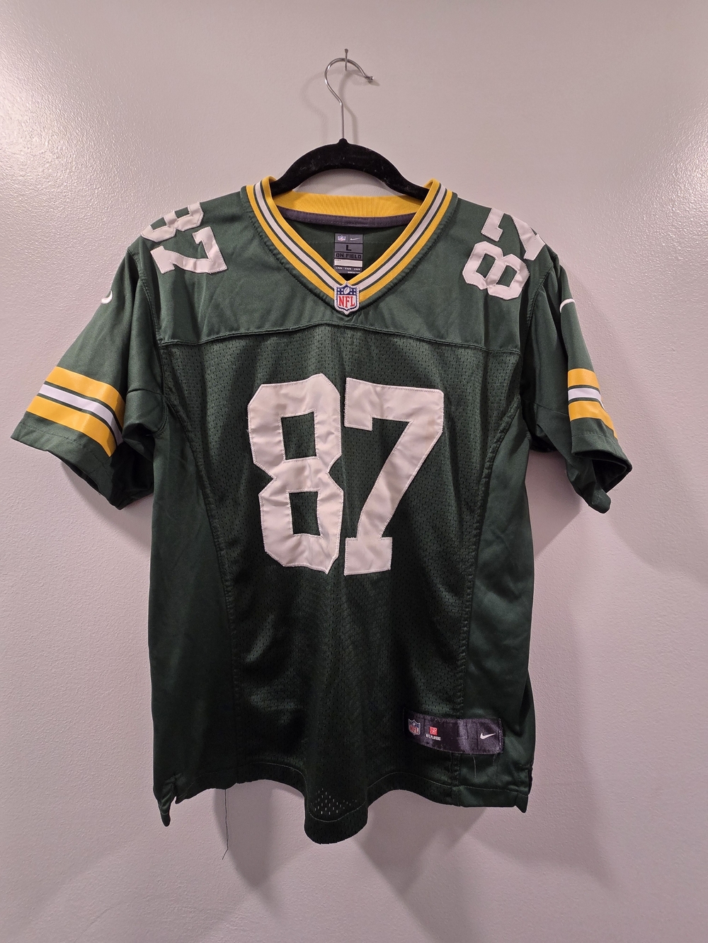 NFL Packer Nelson Jersey with Yellow & White Trim